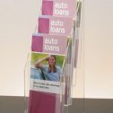 4 Pocket single row Acrylic Pamphlet Holder