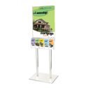 Acrylic floor Literature display with brochure holder